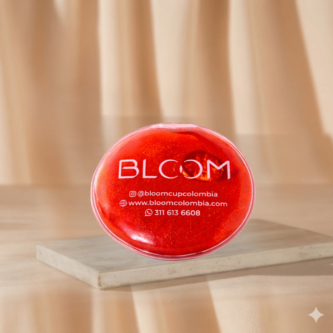 Termo Pad Redondo Caliente Para Cólicos Rojo